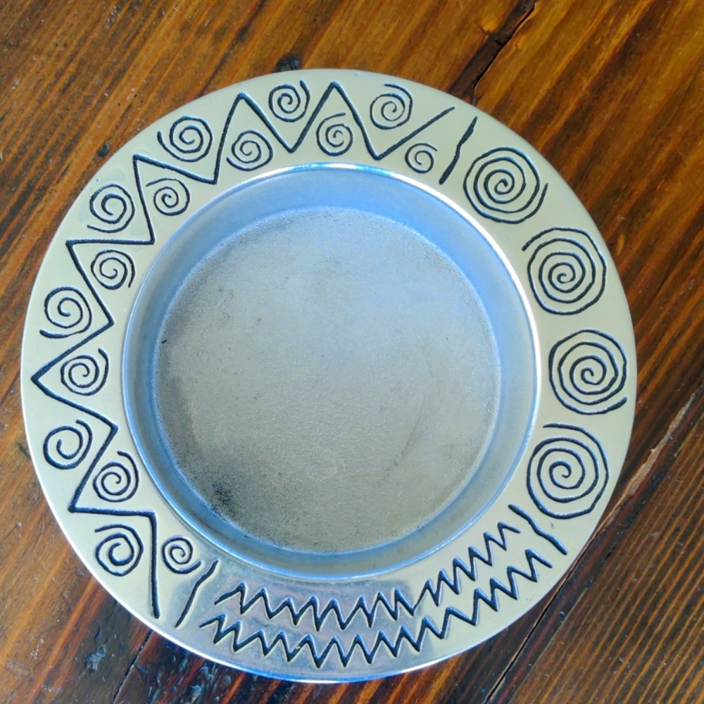 Decorative Pewter Wine Coaster